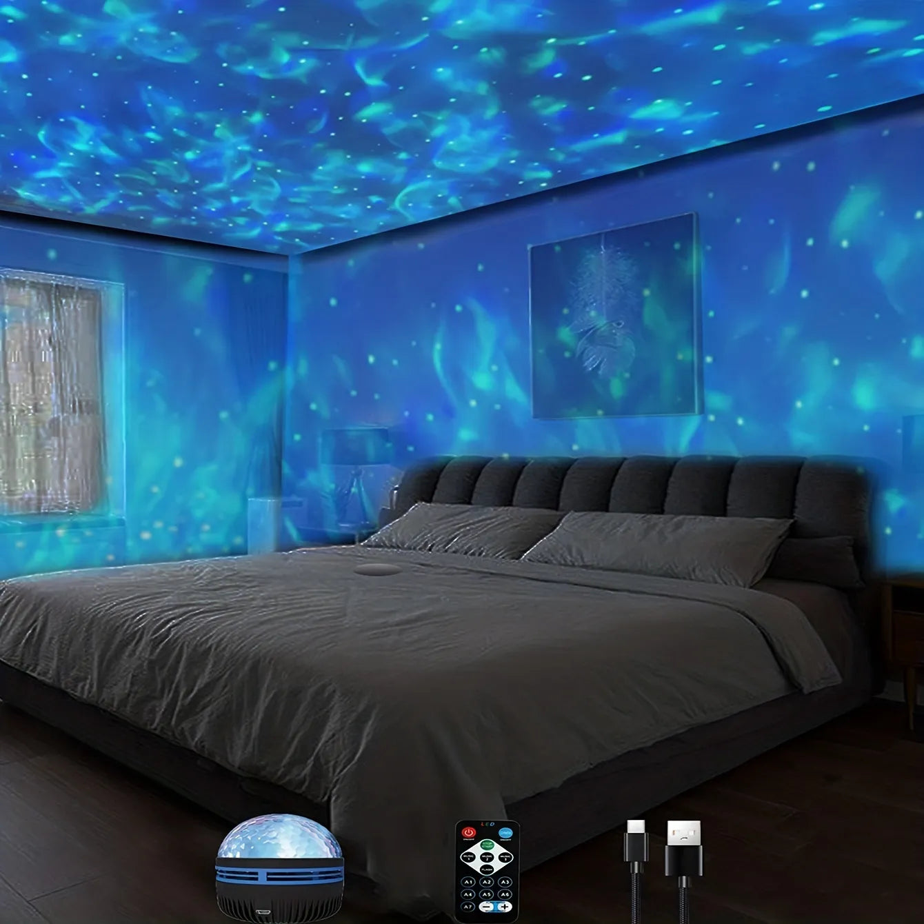 1pc Star Projector 7 OceanWave Patterns Water Light