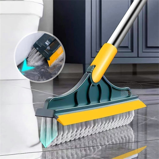 2 in 1 Magic Cleaning Brush Multifunctional Flexible V Shape Floor Scrubber Broom Home Bathroom Corner Crevice Brush Foam Scrape-Masscheap