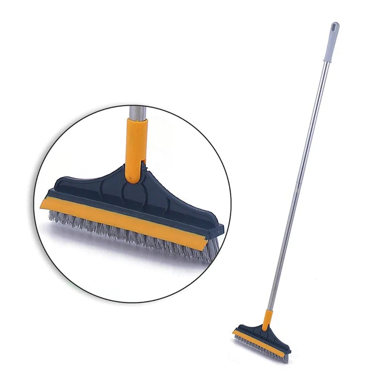 2 in 1 Magic Cleaning Brush Multifunctional Flexible V Shape Floor Scrubber Broom Home Bathroom Corner Crevice Brush Foam Scrape-Masscheap