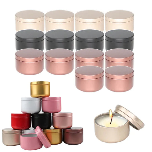 20Pcs/lot 50g Aluminum Round Box with Lid for Candle Tea