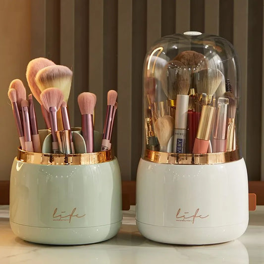360° Rotating Makeup Brushes Holder: A Must-Have for