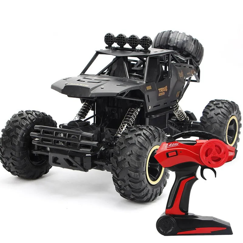 4WD RC Car with LED Lights - Off-Road Buggy for Kids and