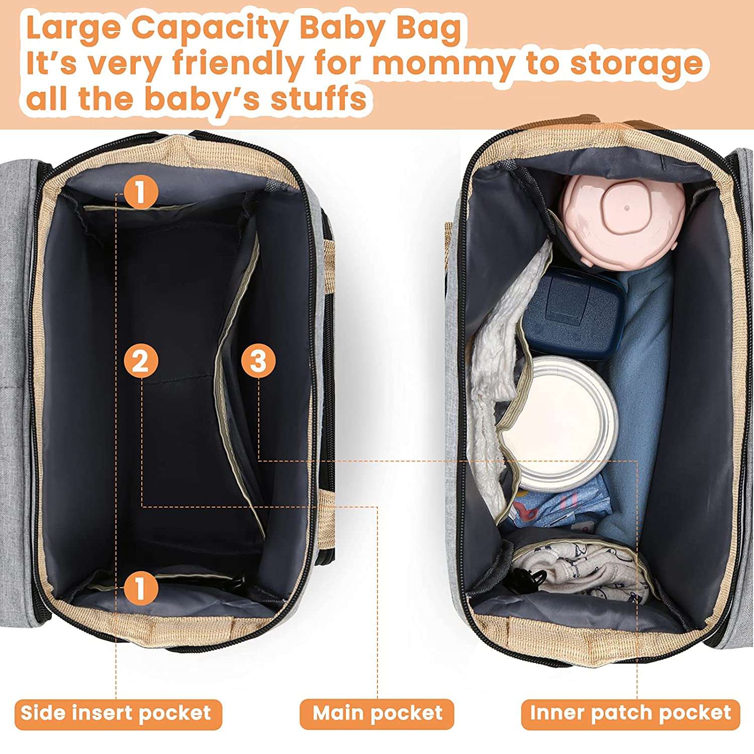 Baby Bed Travel Bassinet Folding Crib Shade Cloth Changing