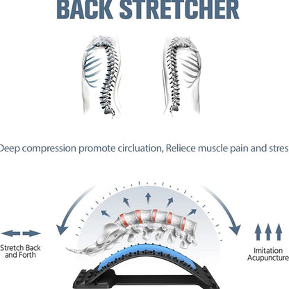 Back Stretcher Magnetotherapy Multi-Level Adjustable