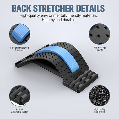 Back Stretcher Magnetotherapy Multi-Level Adjustable