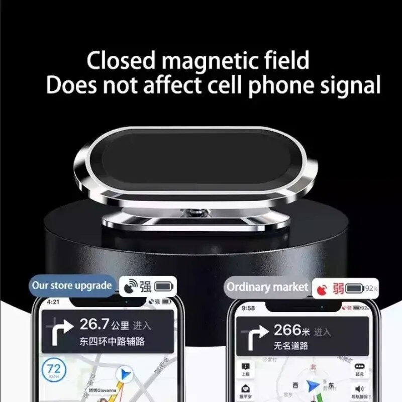 Convenient and Secure Magnetic Car Phone Holder Stand for