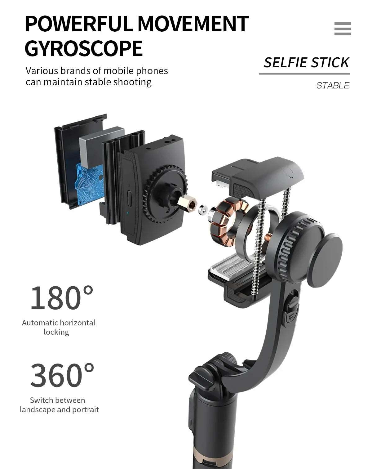 COOL DIER 2023 NEW Phone Gimbal stabilizer Wireless