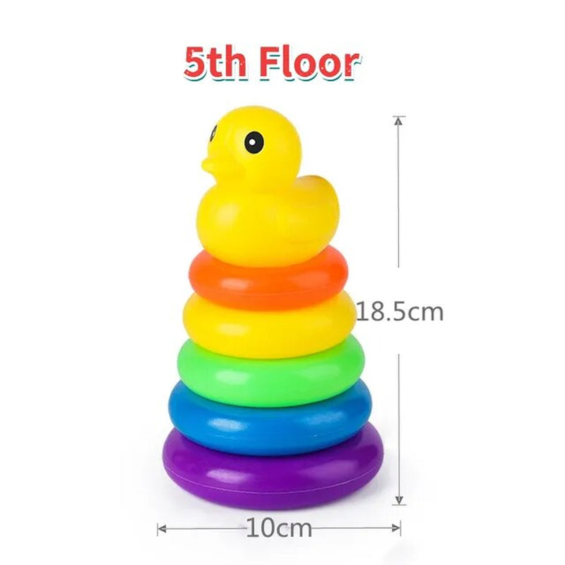 Enhance Early Education with Animal Rainbow Stacking Ring