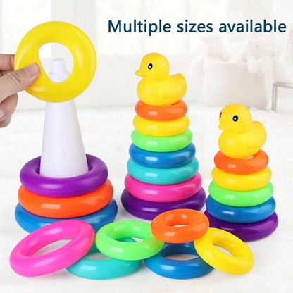 Enhance Early Education with Animal Rainbow Stacking Ring