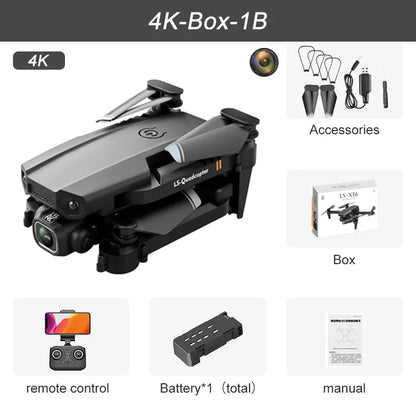 JINHENG XT6 Mini Drone 4K 1080P HD Camera WiFi Fpv Air