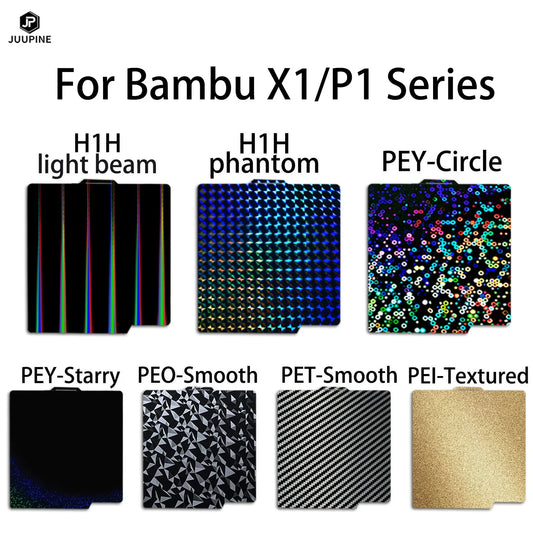 Juupine For Bambu Lab P1P Build Plate x1 Textured Pei
