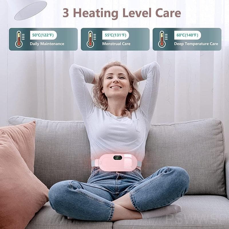 Menstrual Heating Pad Smart Warm Palace Belt Relief Waist Pain Cramps Vibrating Abdominal Massager Electric Waist Belt Device   4.7  360 Reviews  ౹  2,000+ sold-Masscheap