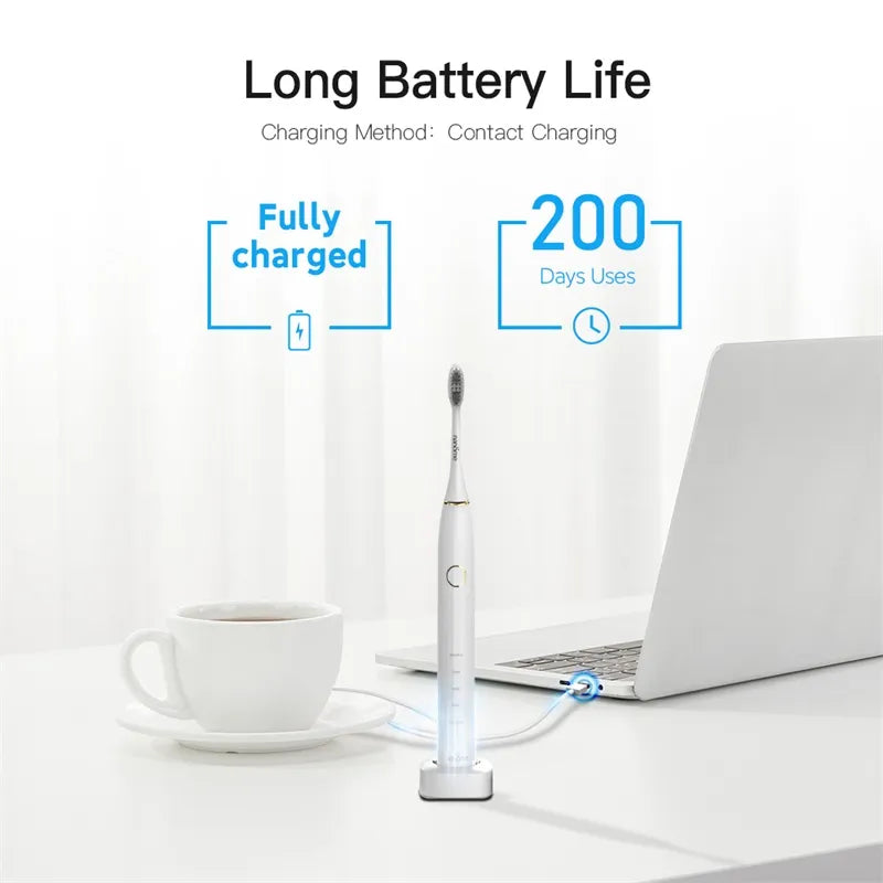 Nandme NX8000 Smart Sonic Electric Toothbrush Deep Cleaning Tooth Brush IPX7 Waterproof Micro  Whitener-Masscheap