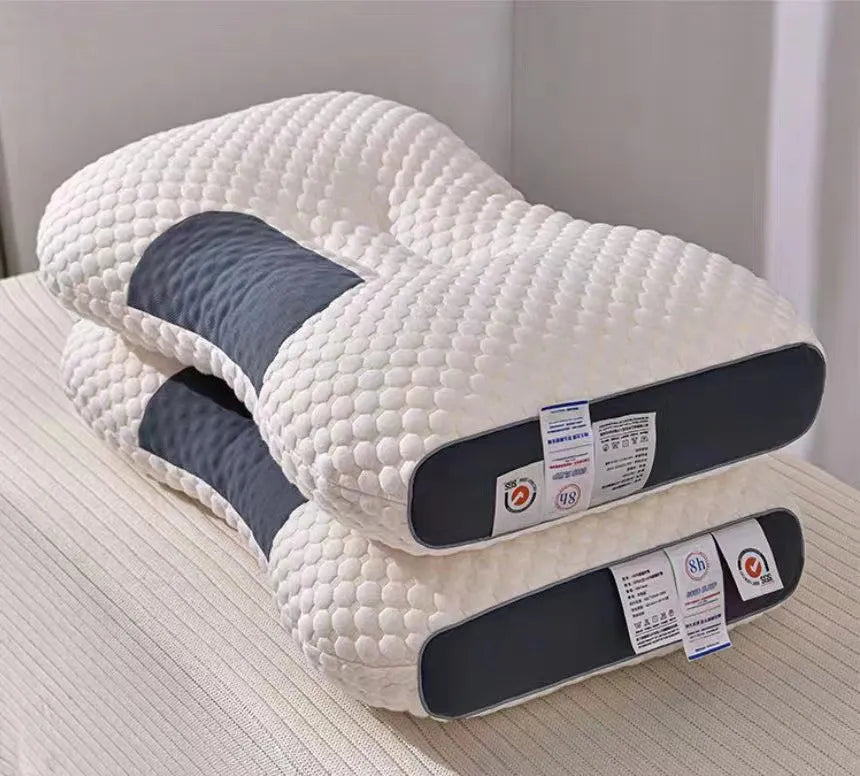 New 3D SPA Massage Pillow Partition To Help Sleep and Protect The Neck Pillow Knitted Cotton Pillow Bedding-Masscheap