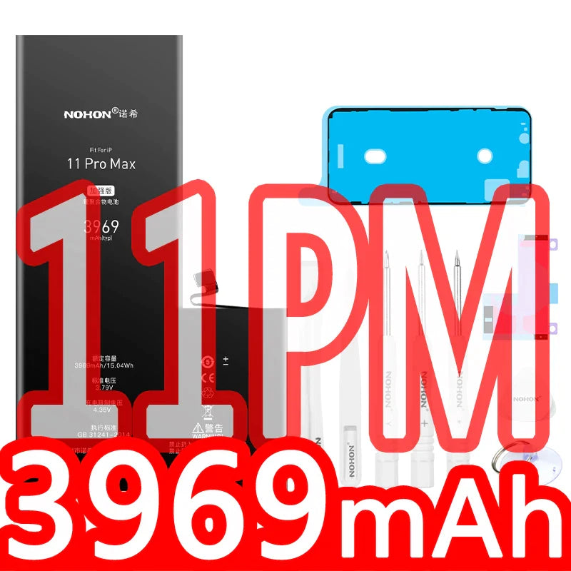 NOHON Battery For Apple iPhone 12 Mini Pro MAX 11 X XS 8 7 6S 6 Plus XR SE SE2 8Plus 7Plus Lithium Polymer High Capacity Bateria-Masscheap