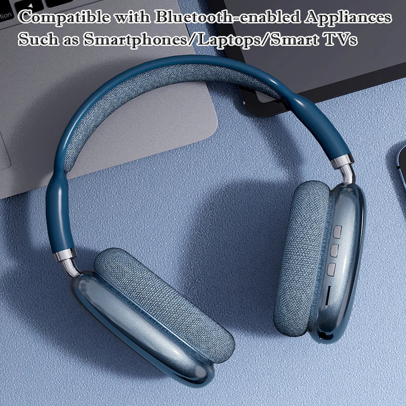 P9 Wireless Bluetooth Headphones With Mic Noise Cancelling Headsets Stereo Sound Earphones Sports Gaming Headphones Supports TF-Masscheap