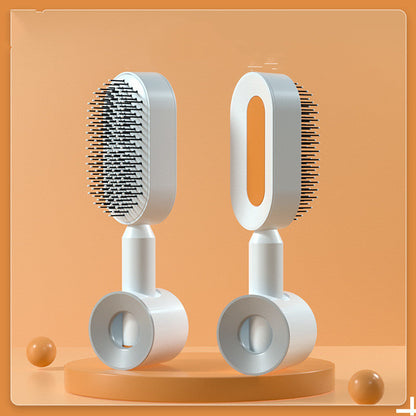 Self Cleaning Massage Scalp Anti-Static Hairbrush-Masscheap