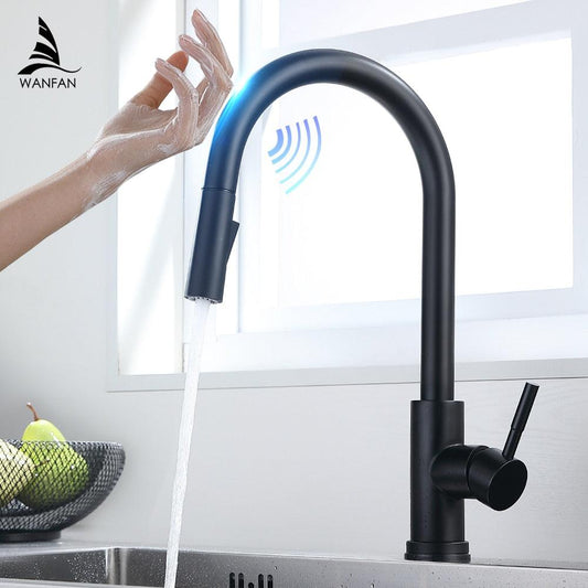 Smart Touch Kitchen Faucets Crane For Sensor Kitchen Water Tap Sink Mixer Rotate Touch Faucet Sensor Water Mixer KH-1005-Masscheap