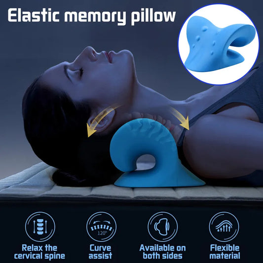 Unwind and Align: Discover the Ultimate Neck and Shoulder Relief with our Cervical Chiropractic Traction Device Pillow-Masscheap