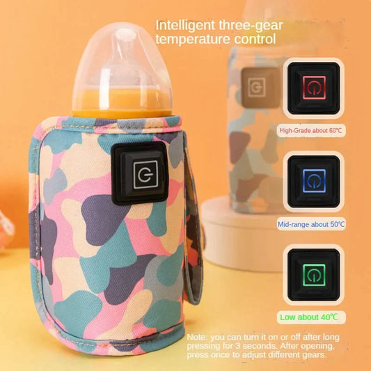 USB Milk Water Warmer - Insulated Bag for Travel Stroller, Baby Nursing Bottle Heater Supplies for Outdoor Use-Masscheap