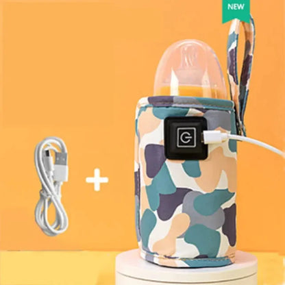 USB Milk Water Warmer - Insulated Bag for Travel Stroller, Baby Nursing Bottle Heater Supplies for Outdoor Use-Masscheap