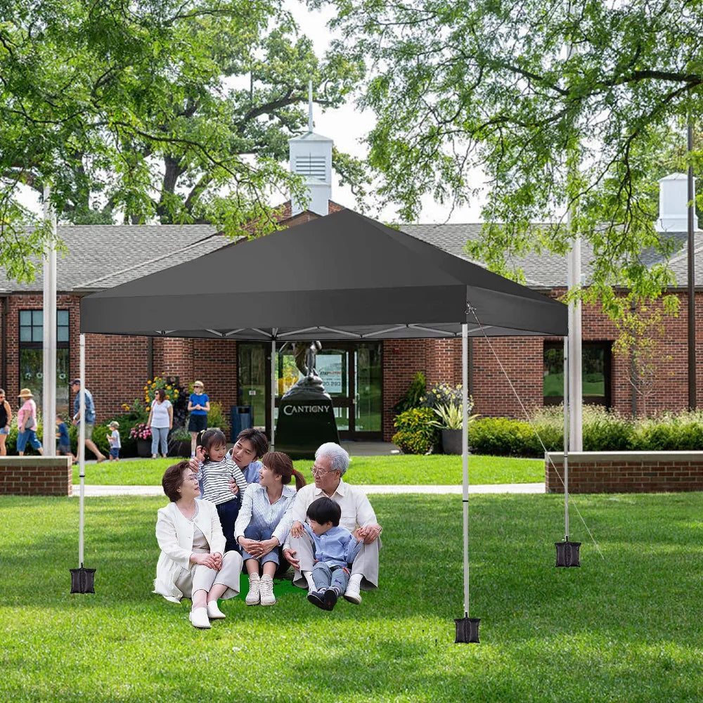 10x10 Pop Up Canopy Tent Instant Folding Canopy with 4