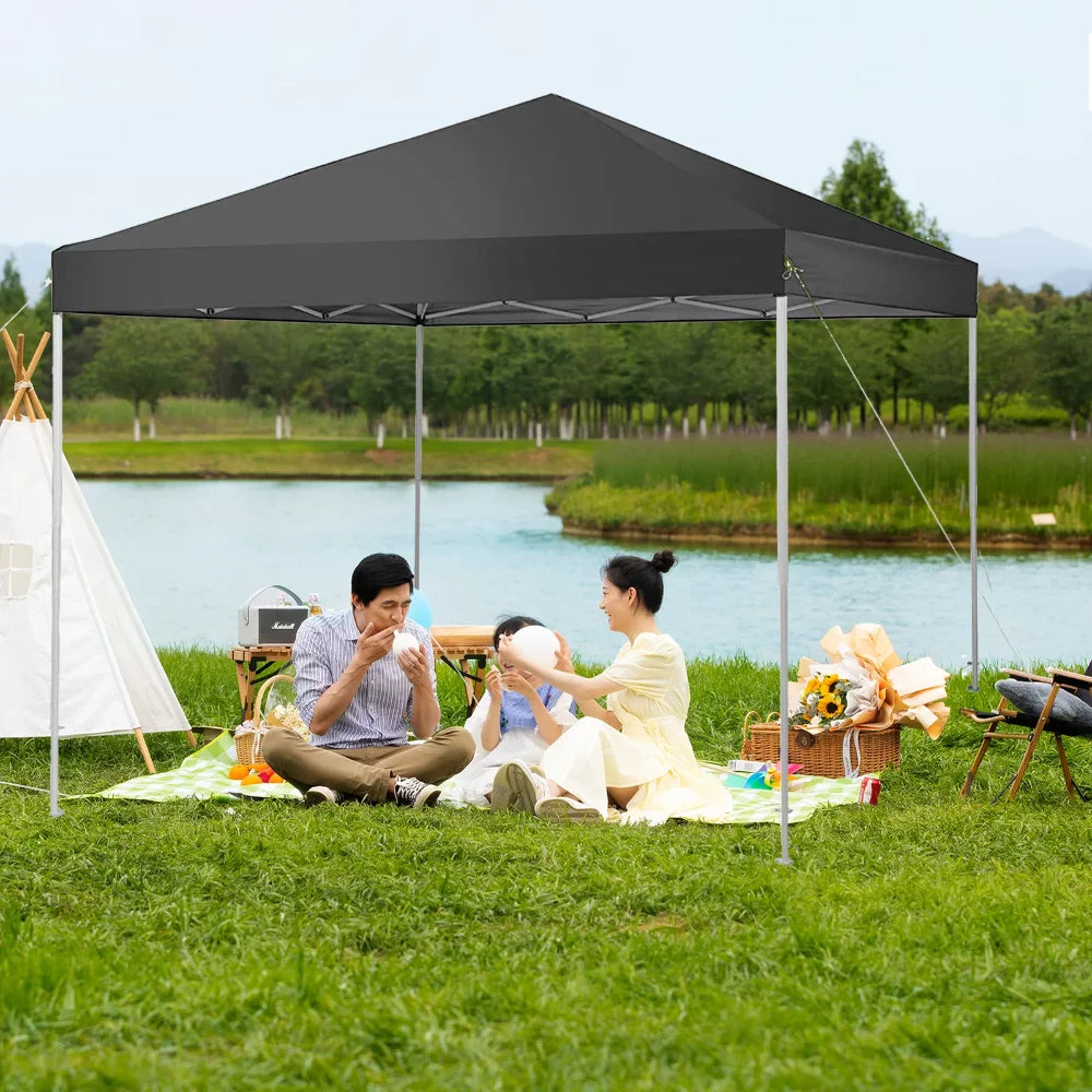 10x10 Pop Up Canopy Tent Instant Folding Canopy with 4