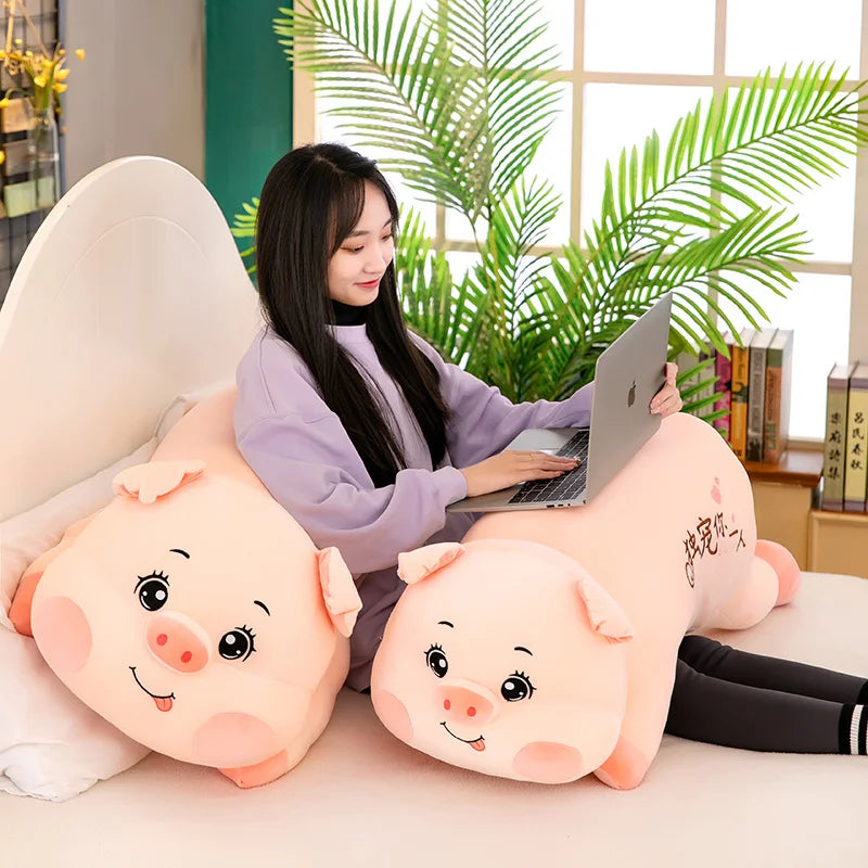 110cm Pig Plush Toy Cute Stuffed Animal Piglet Plushie Soft