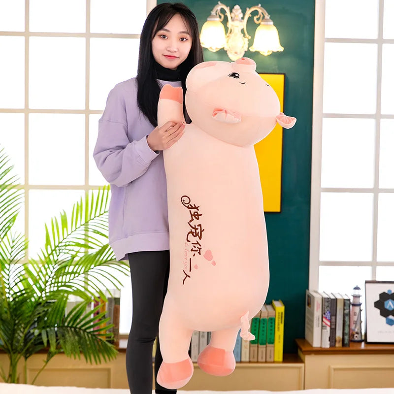 110cm Pig Plush Toy Cute Stuffed Animal Piglet Plushie Soft