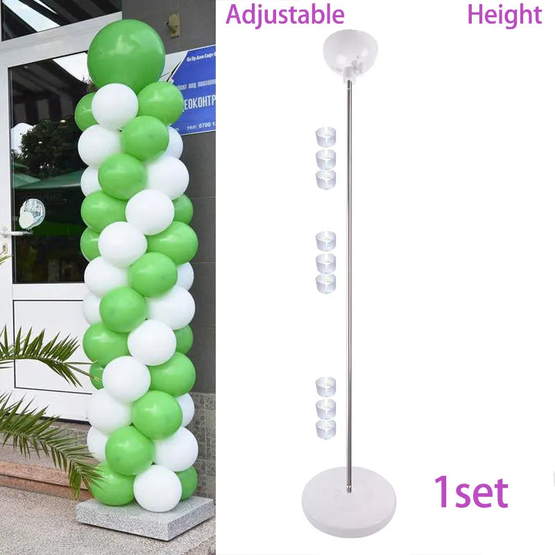 1/2set Adjustable Balloon Column Stand Metal Balloon Stand Holder with Plastic Base for Wedding Decor Birthday Baby Shower Party-Masscheap