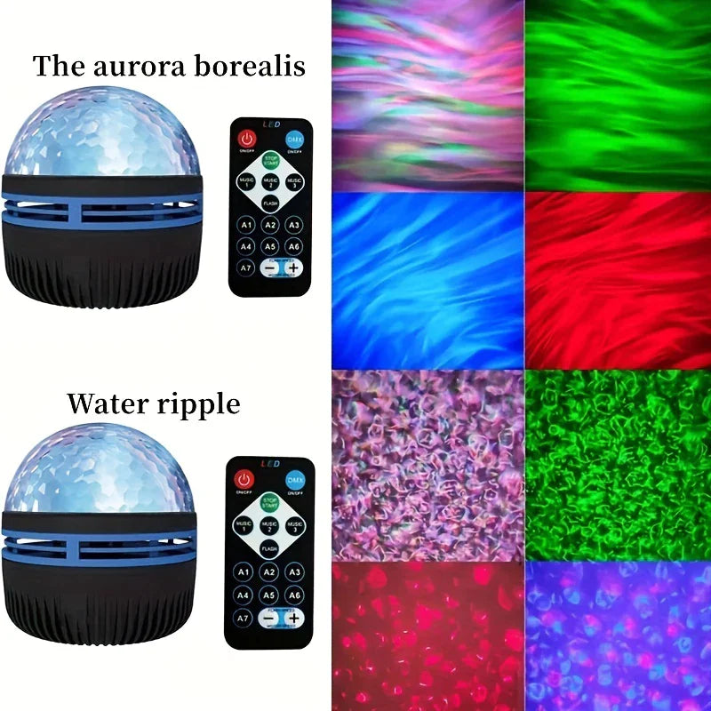 1pc Starry Projector Light With 7 Color Patterns & Remote
