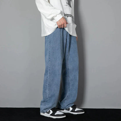 2023 New Korean Men’s Casual Long Jeans Classic Man