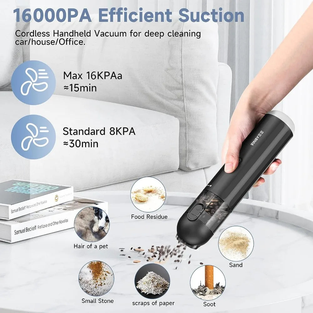 2023 New VINBYEE Handheld Vacuum Cordless 16000pa,Mini
