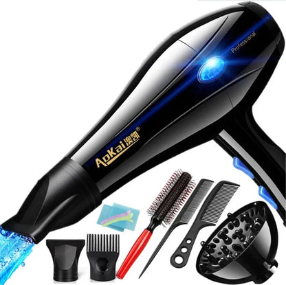 220V Hair Dryer Professional 2200W Gear Strong Power Blow