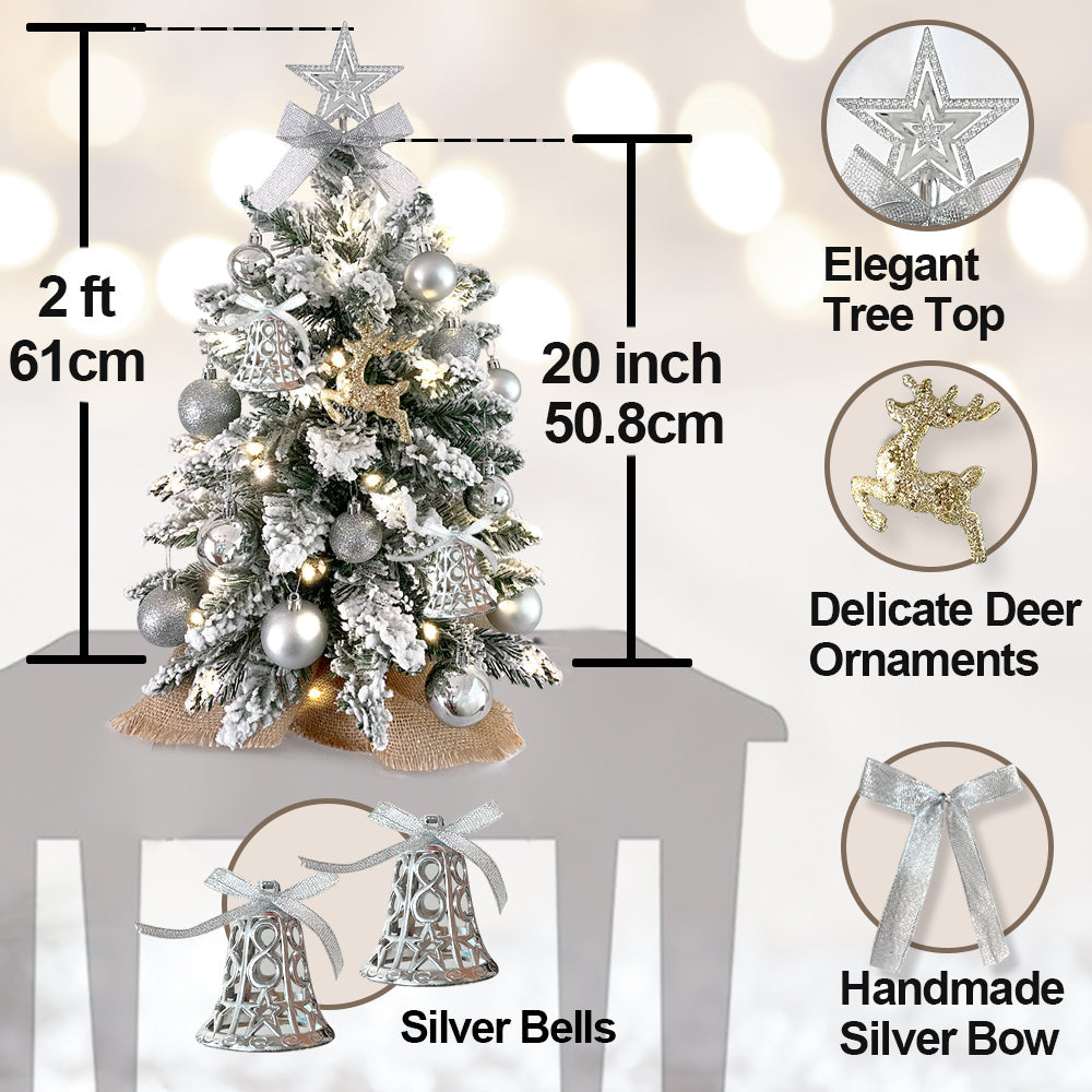 2ft Mini Christmas Tree With Light Artificial Small