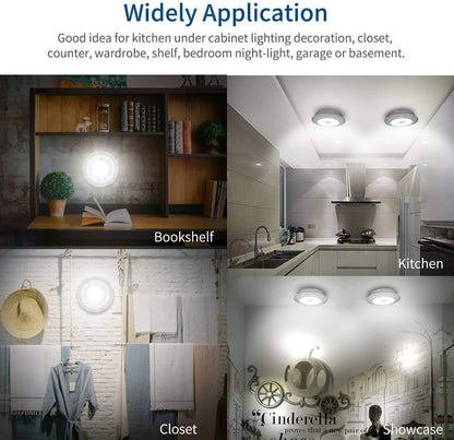 3W Dimmable COB Under Cabinet Light LED Night Light Closet
