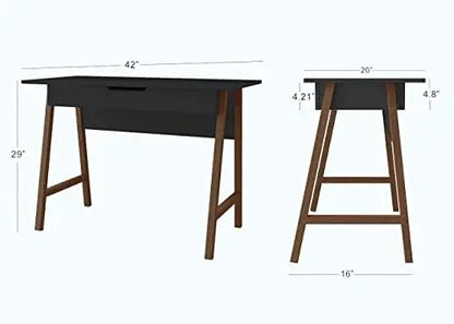 42 Inch Modern Desk - Home & Office Small Computer Desk