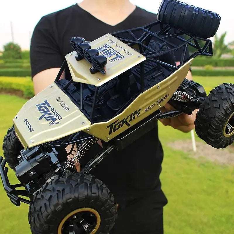 4WD RC Car with LED Lights - Off-Road Buggy for Kids and