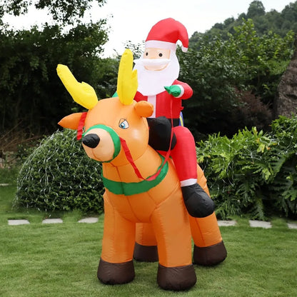 6 Ft Christmas Inflatable Santa with Gift Box LED Lights