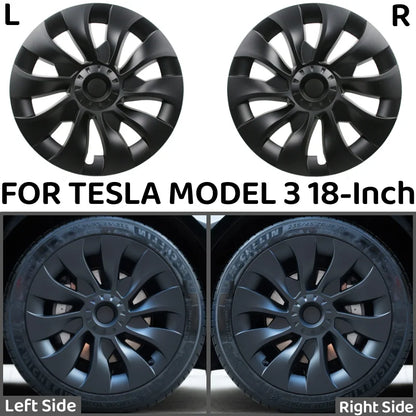 4PCS 18Inch Wheel Caps For Tesla Model 3 2023 Hub Cap Automobile Performance Replacement Wheel Hubcap Full Rim Cover Accessories