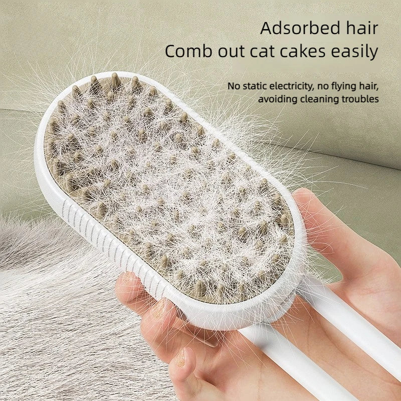 Pet Steam Brush 3 In 1 Hair Removal - 7 Days Fast Shipping