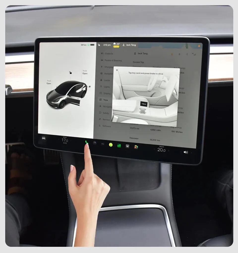 EVKEY For Tesla Model 3 Model Y Accessories Central Control Screen Display Rotation Bracket GPS Navigation Holder Swivel Mount