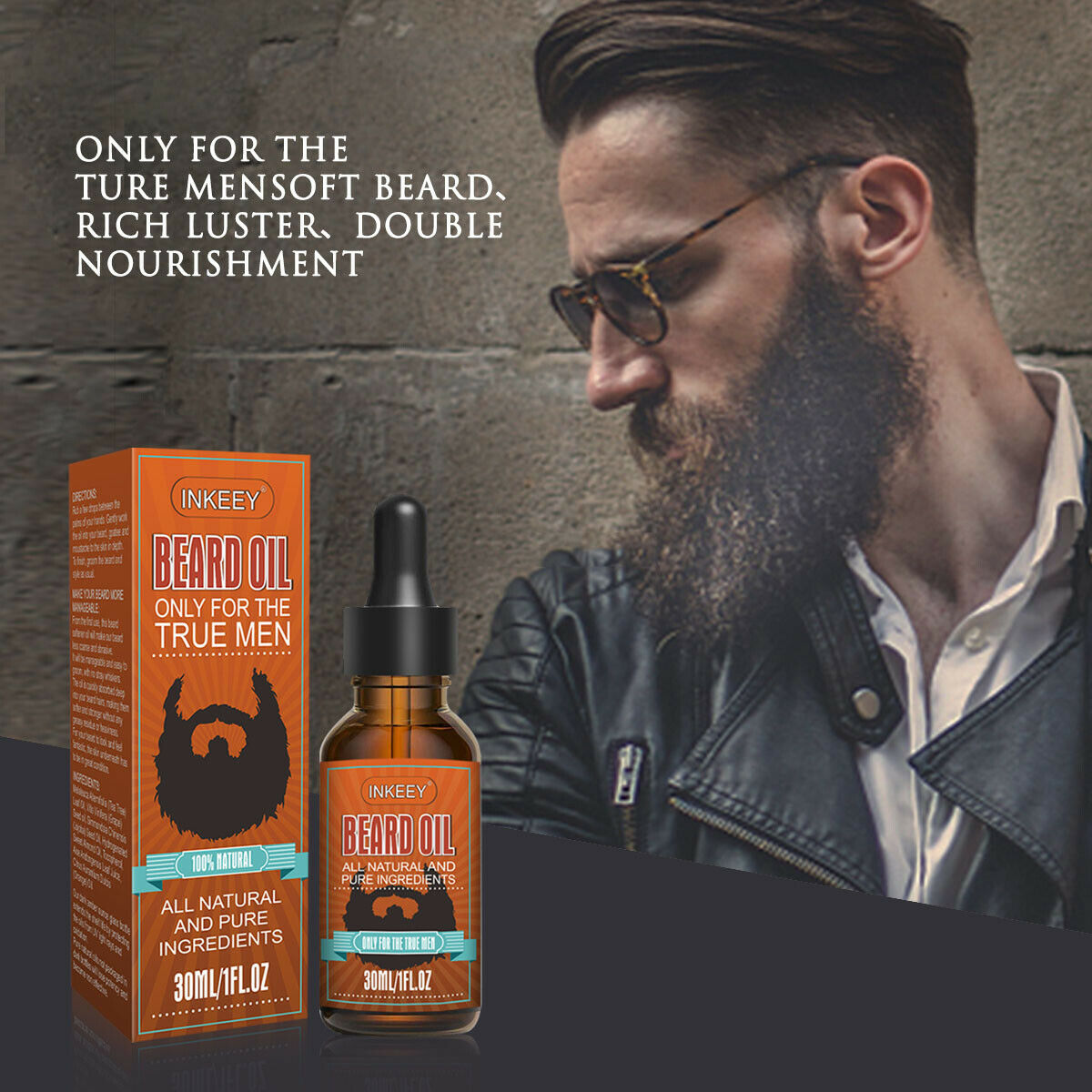 Beard Oil For MEN Hair Growth Oil Serum Mustache Grooming