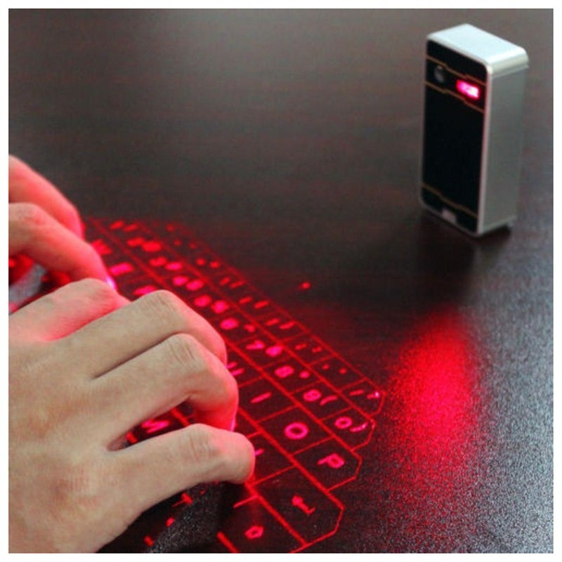 Bluetooth Wireless Laser Keyboard - Black