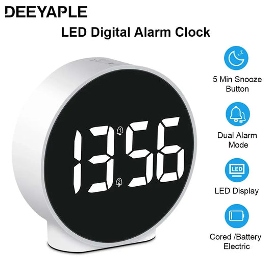 [BR STOCK] Deeyaple Small Digital Alarm Clock LED Desk