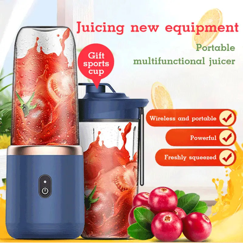 6blade Portable Blender Mini Juicer Cup Extractor Smoothie
