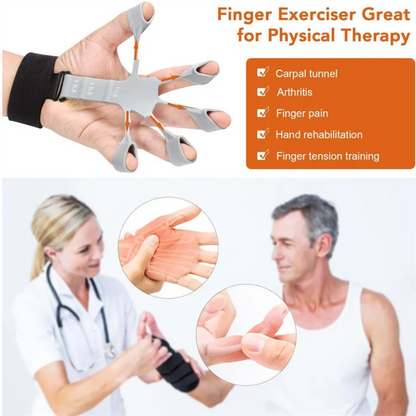Silicone Grip Device Stretcher Finger Gripper Strength Trainer Strengthen Rehabilitation Training-Masscheap