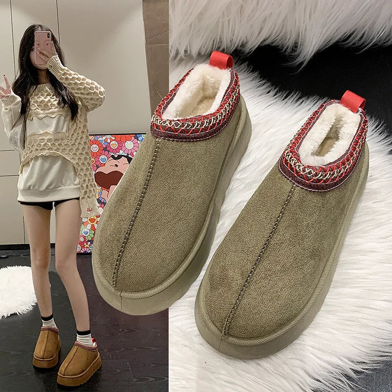 Snow Boots for Women 2023 Winter New Cashmere Warm Thick
