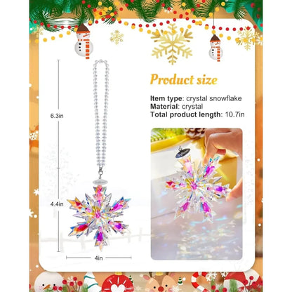 Snowflake Ornaments 2 Packs 4’ Snowflake Crystal