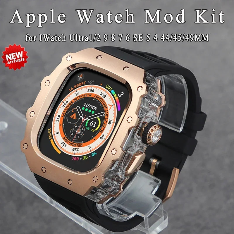Stainless Steel Case Modification Kit for Apple Watch Ultra